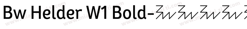 Bw Helder W1 Bold字体转换